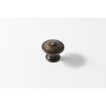 CENTRALE BRICO Bouton de meuble Rond vieil or zamak H.24 x l.30 x P.30 mm