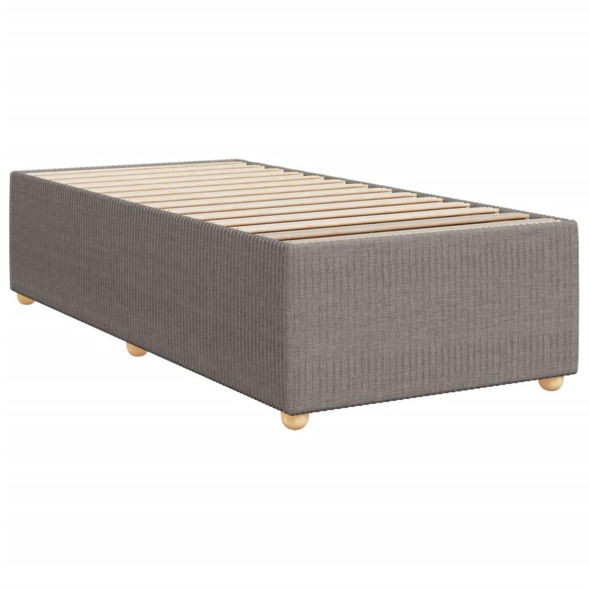 Voir la diapositive 3 : VIDAXL Cadre de lit sans matelas taupe 90x190 cm tissu