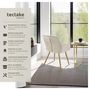Voir la diapositive 2 : tectake Chaise de salle à manger en velours rembourré capitonné crème/or Lot de 4