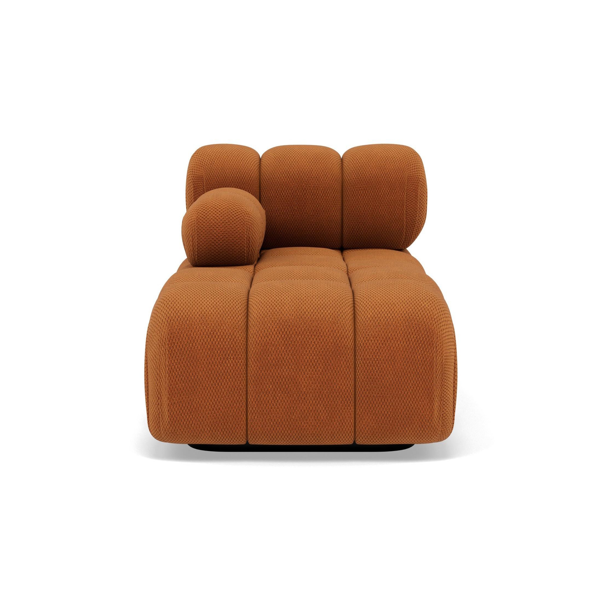 Voir la diapositive 1 : LISA DESIGN Ruby - module d'assise méridienne gauche en velours texturé