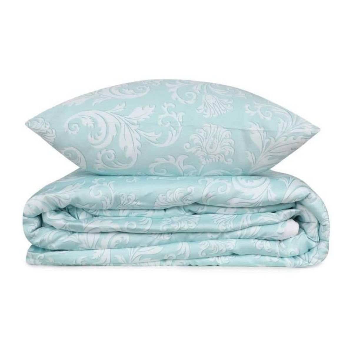 GENERIQUE Parure de lit - 1 housse de couette 220 x 240 cm + 2 taies d'oreiller 60 x 60 cm - Satiné 100% coton - Blanc