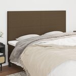 VIDAXL Tetes de lit 4 pcs Marron fonce 100x5x78/88 cm Tissu
