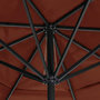 Voir la diapositive 5 : VIDAXL Parasol de jardin avec mat en aluminium 600 cm terre cuite