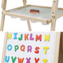 Voir la diapositive 6 : SWEEEK Tableau double face en bois pour enfant. craie et tableau blanc avec accessoires fournis
