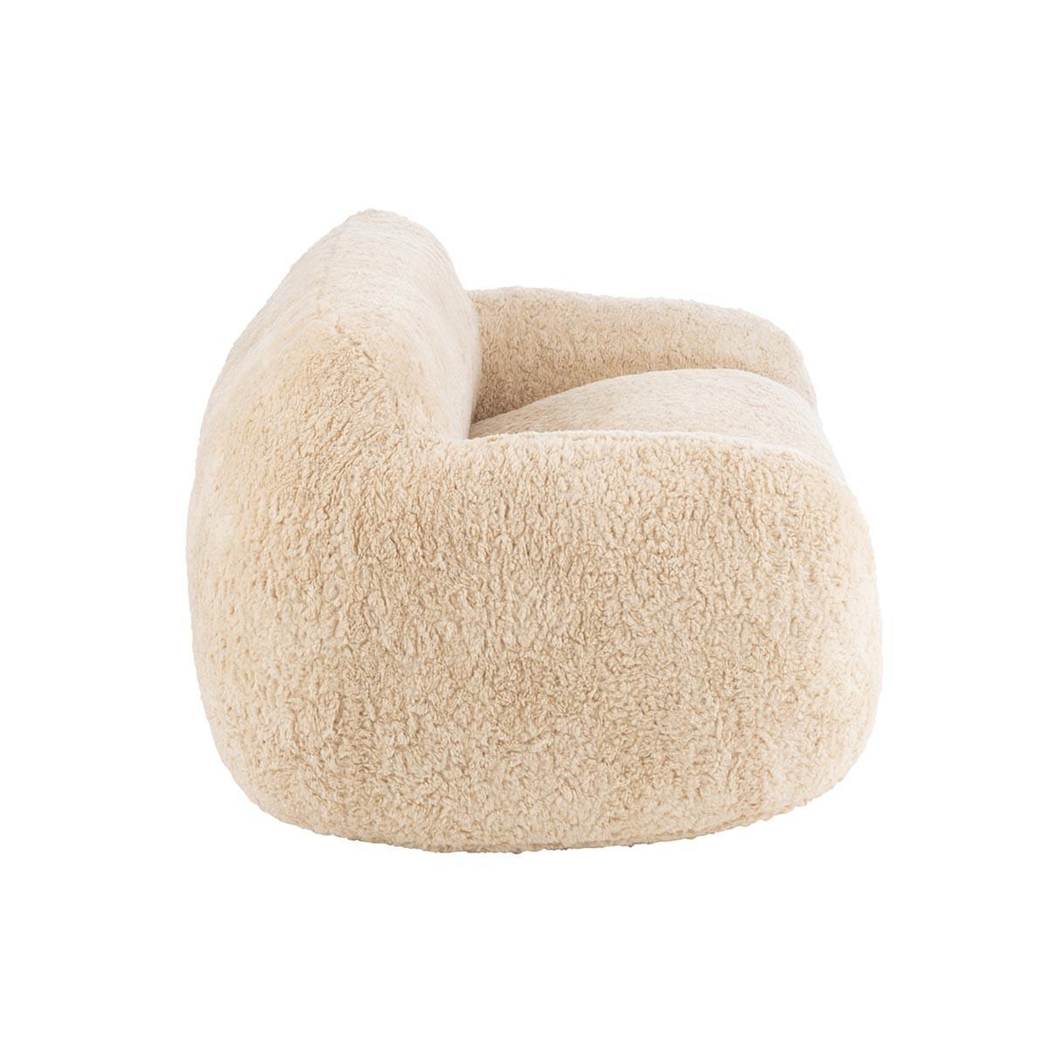Voir la diapositive 3 : J-LINE Canapé droit 2 places  cutie  152cm beige