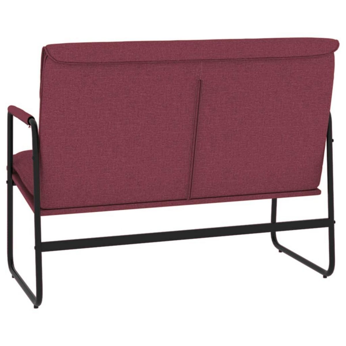 VIDAXL Banc Rouge bordeaux 100x64x80 cm Tissu