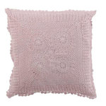 Paris Prix Coussin Déco  Dentelle  45x45cm Rose Mauve