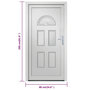 Voir la diapositive 6 : VIDAXL Porte d'entree Blanc 88x200 cm PVC
