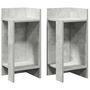 Voir la diapositive 2 : VIDAXL Tables d'appoint 2 pcs avec etagere gris beton 25,5x27x60 cm