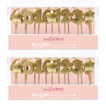 SCRAPCOOKING 30 bougies d'anniversaire étoiles dorées
