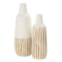 Voir la diapositive 2 : Paris Prix Vase Design en Bois  Ying  45cm Blanc & Naturel