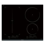Sauter Table de cuisson induction 60cm 4 feux 7400w noir - spi9648bp