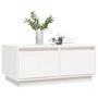 Voir la diapositive 4 : VIDAXL Table basse Blanc 80x50x35 cm Bois massif de pin