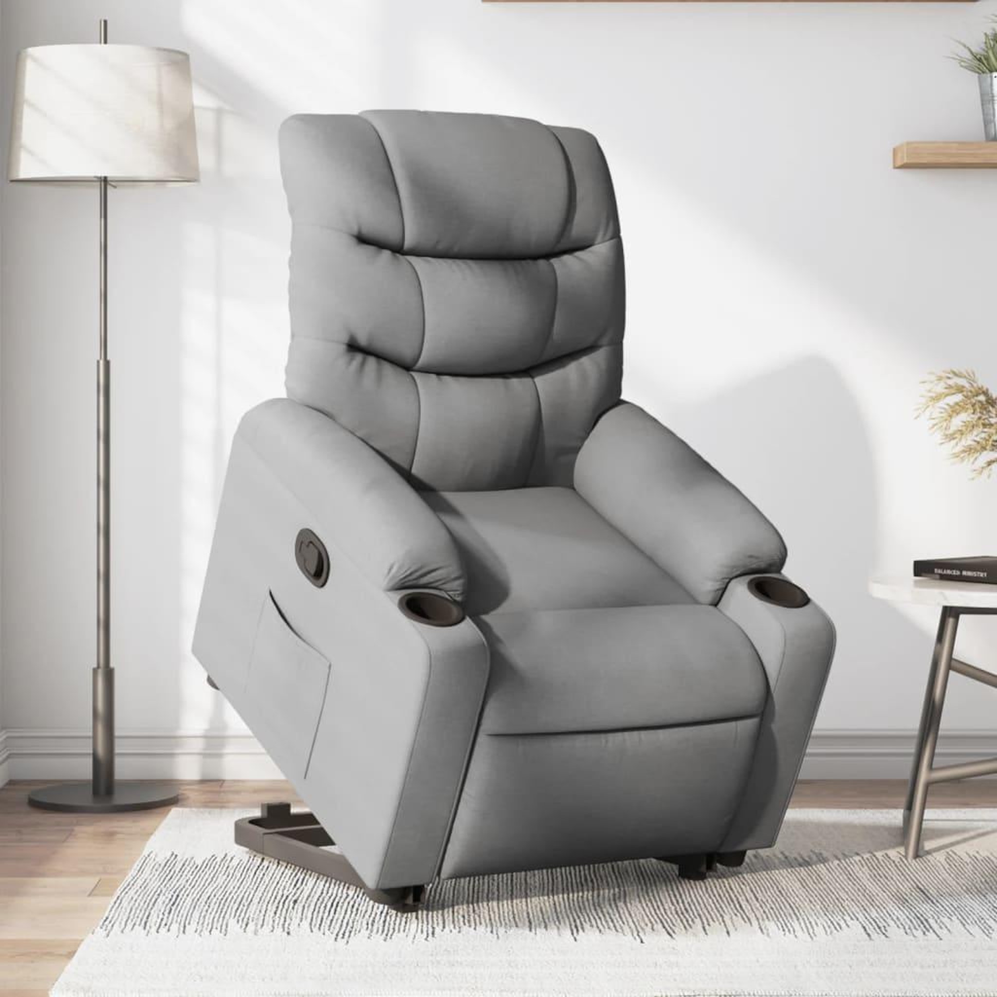 VIDAXL Fauteuil inclinable Gris clair Tissu