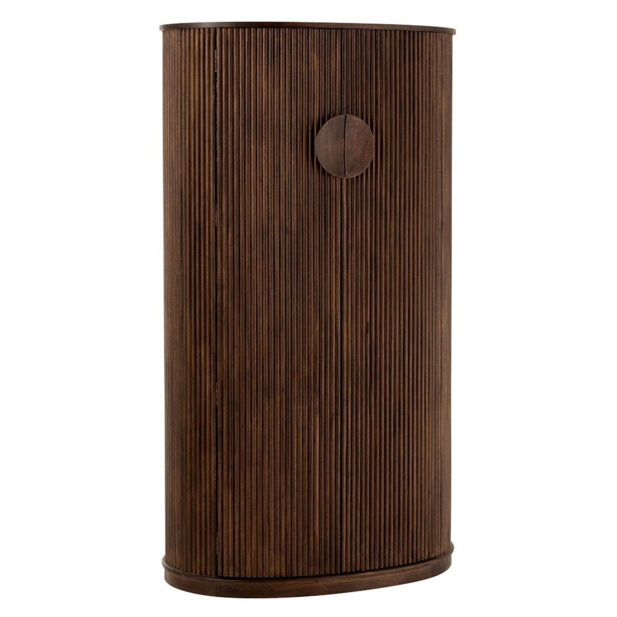 J-LINE Meuble de Bar Range-Bouteilles  Reyi  164cm Marron