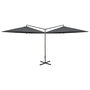 Voir la diapositive 2 : VIDAXL Parasol de jardin double avec mat en acier anthracite 600 cm