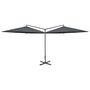 Voir la diapositive 2 : VIDAXL Parasol de jardin double avec mat en acier anthracite 600 cm