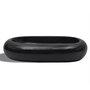 VIDAXL Vasque ovale ceramique Noir pour salle de bain
