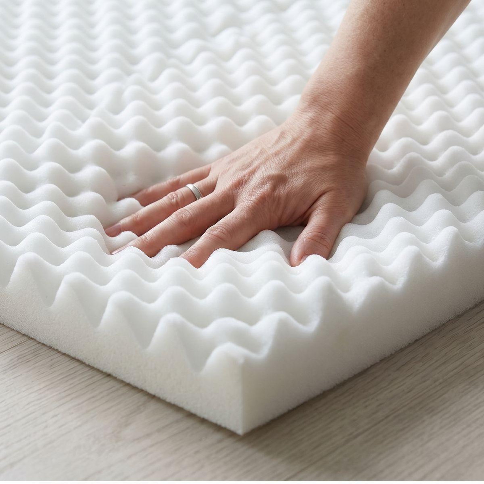 Voir la diapositive 4 : OLYMPE LITERIE OLYMPE LITERIE | Surmatelas NUAGE 1 place | Mémoire de forme & Zonage de confort