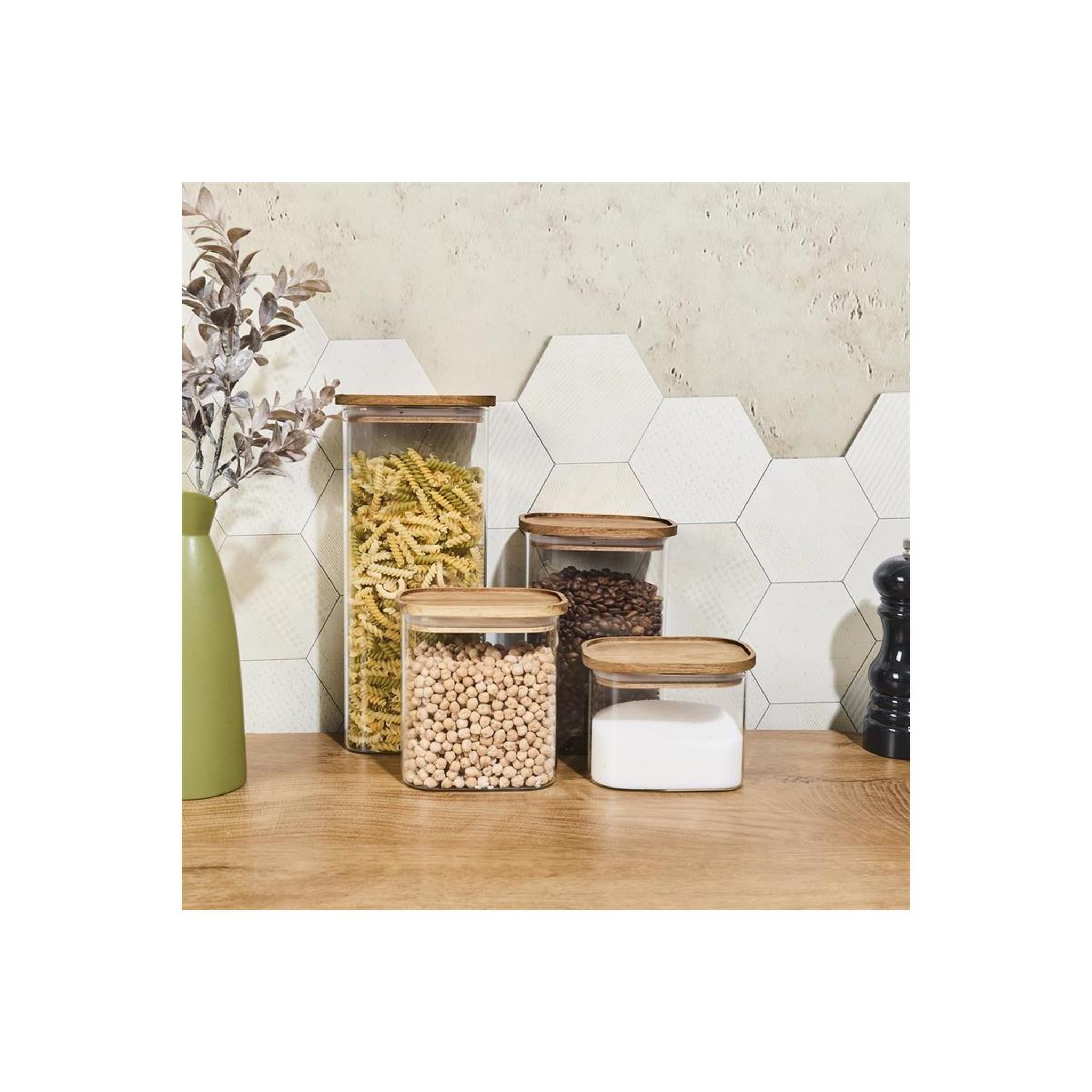 Voir la diapositive 5 : The Home Deco Factory Bocal de conservation  heritage  90cl transparent & marron