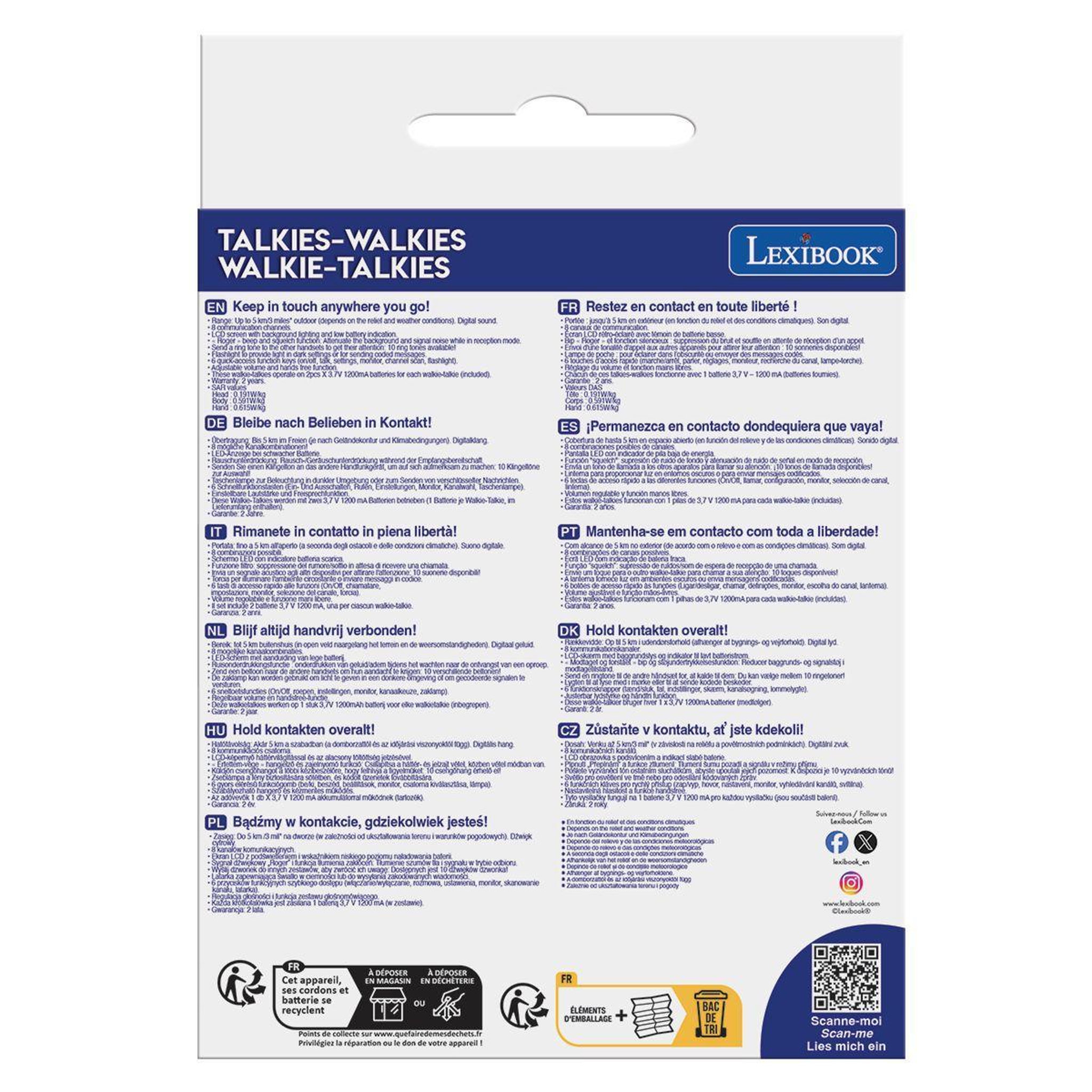 Voir la diapositive 4 : Lexibook Talkies-Walkies jusqu'à 5km