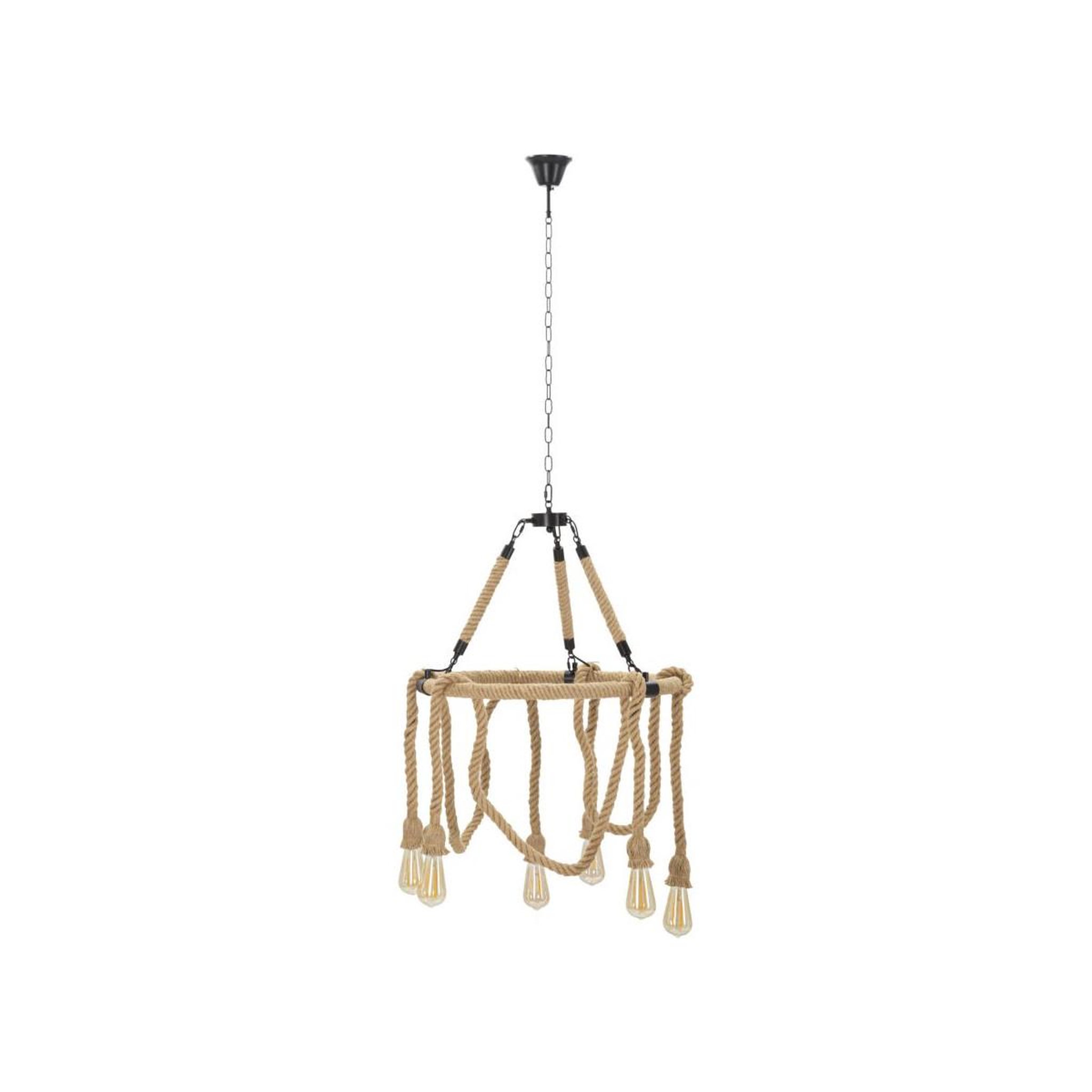 Paris Prix Lampe Suspension en Bambou  Rope  64cm Naturel