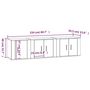 Voir la diapositive 6 : VIDAXL Ensemble de meubles TV 3 pcs Blanc Bois d'ingenierie