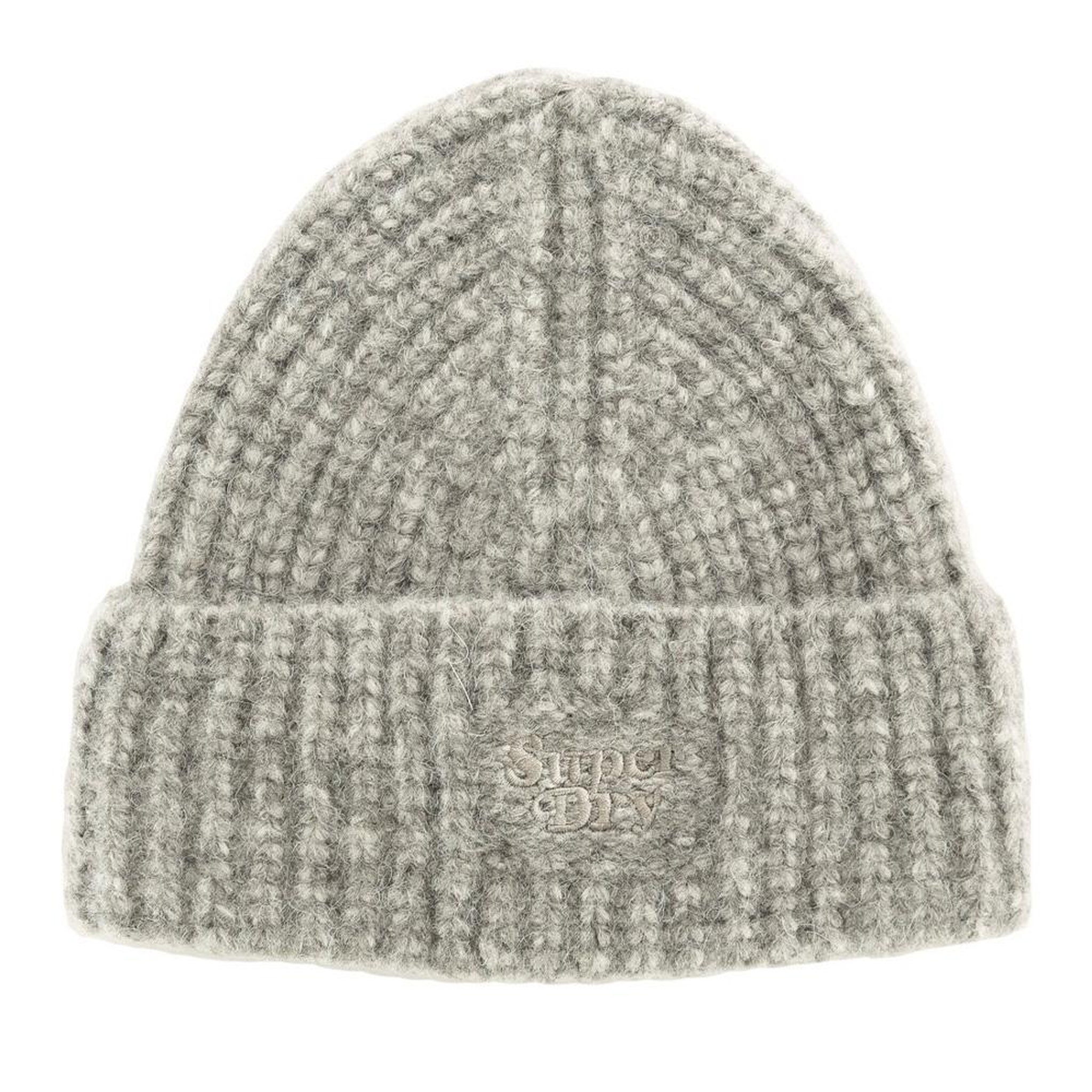 Calvin Klein Bonnet Gris Clair Femme Superdry Rib Knit Beanie