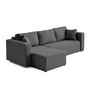 Voir la diapositive 5 : BEST MOBILIER Topaze - canapé d'angle réversible - 4 places - convertible avec coffre - en tissu bouclette