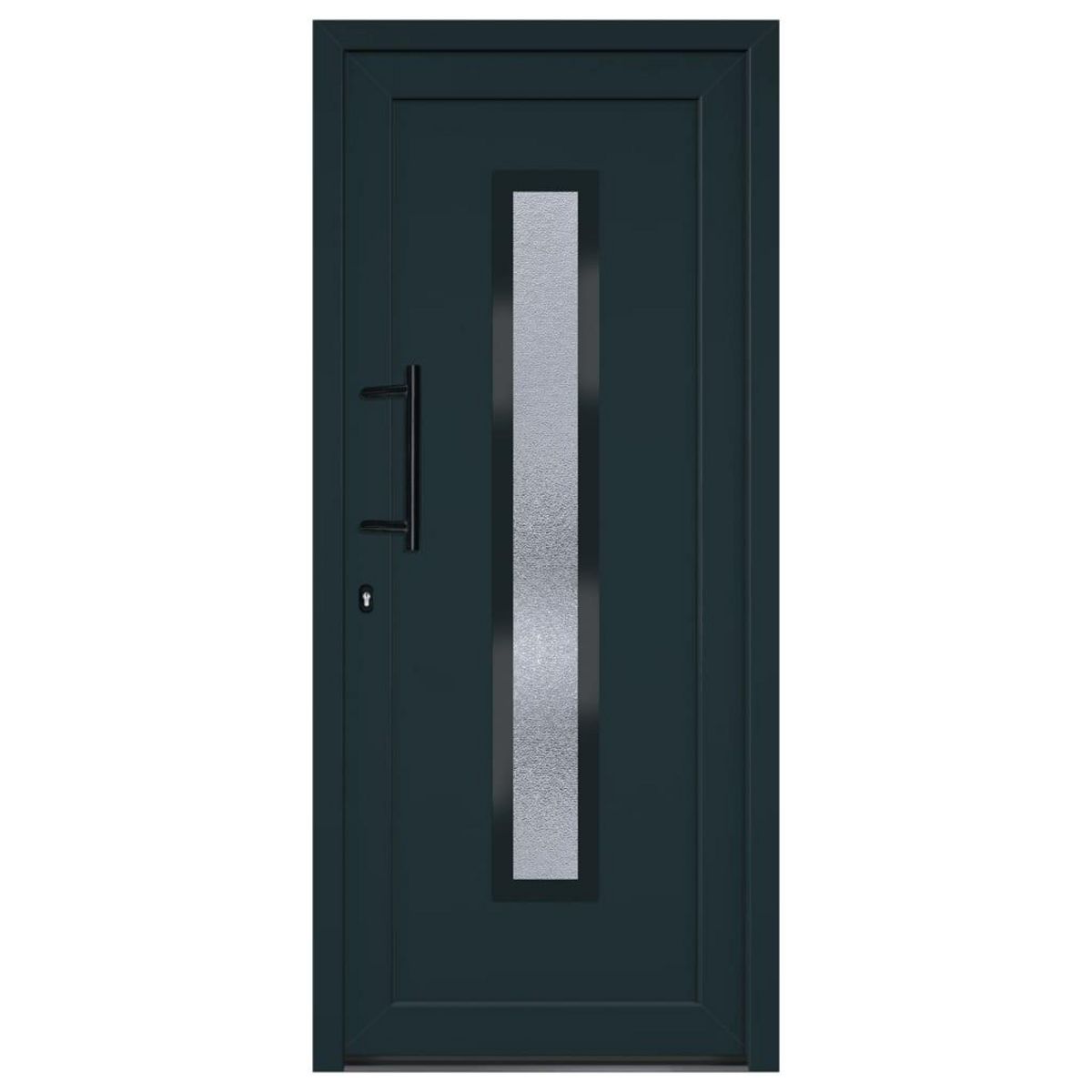 VIDAXL Porte d'entree anthracite 88x200 cm PVC