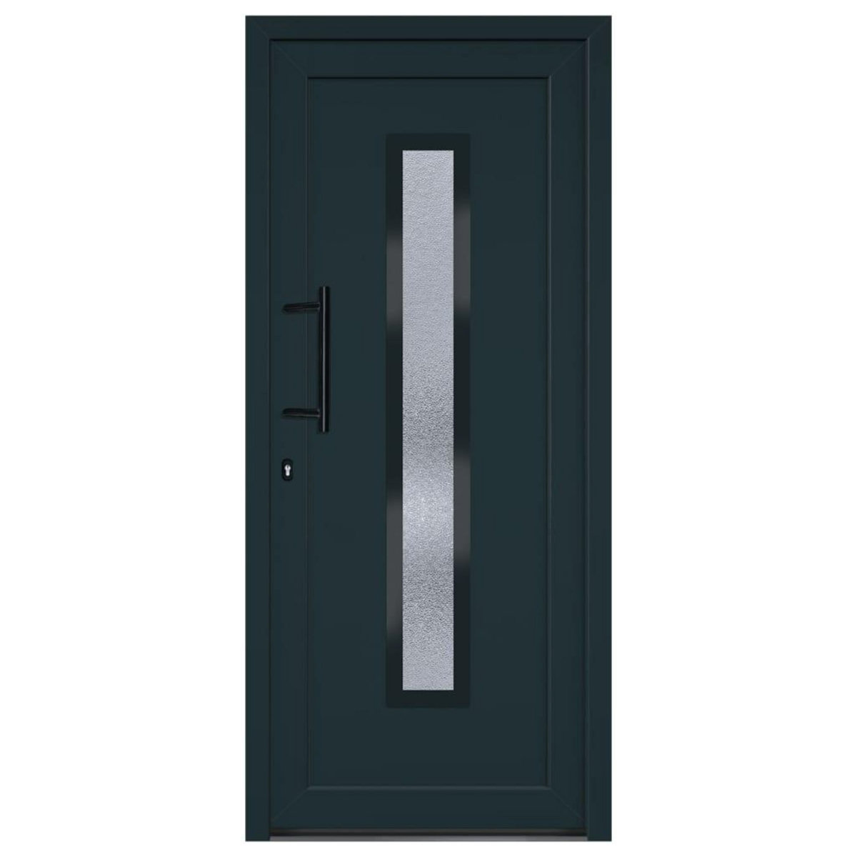 VIDAXL Porte d'entree anthracite 88x200 cm PVC