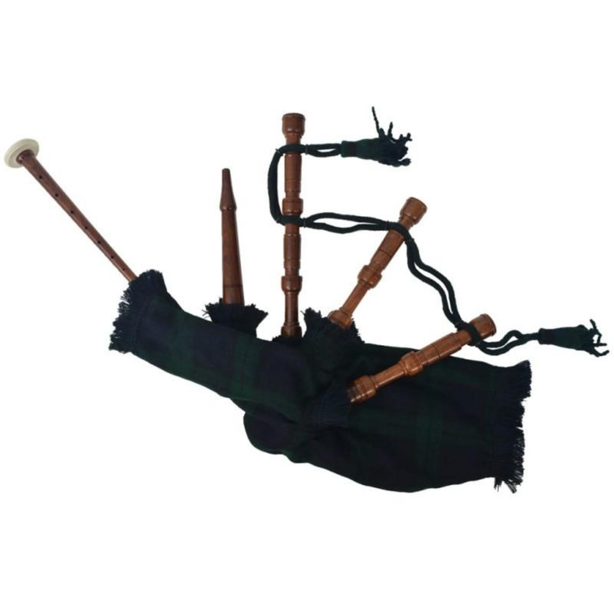 VIDAXL Cornemuse écossaise Great Highland pour enfants Tartan Vert