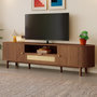 Voir la diapositive 4 : MERAX Meuble tv naturel 175 cm mdf