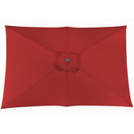 Proloisirs Toile Parasol Mat Droit 3x2/6 Polyester 200gr SD - Rouge