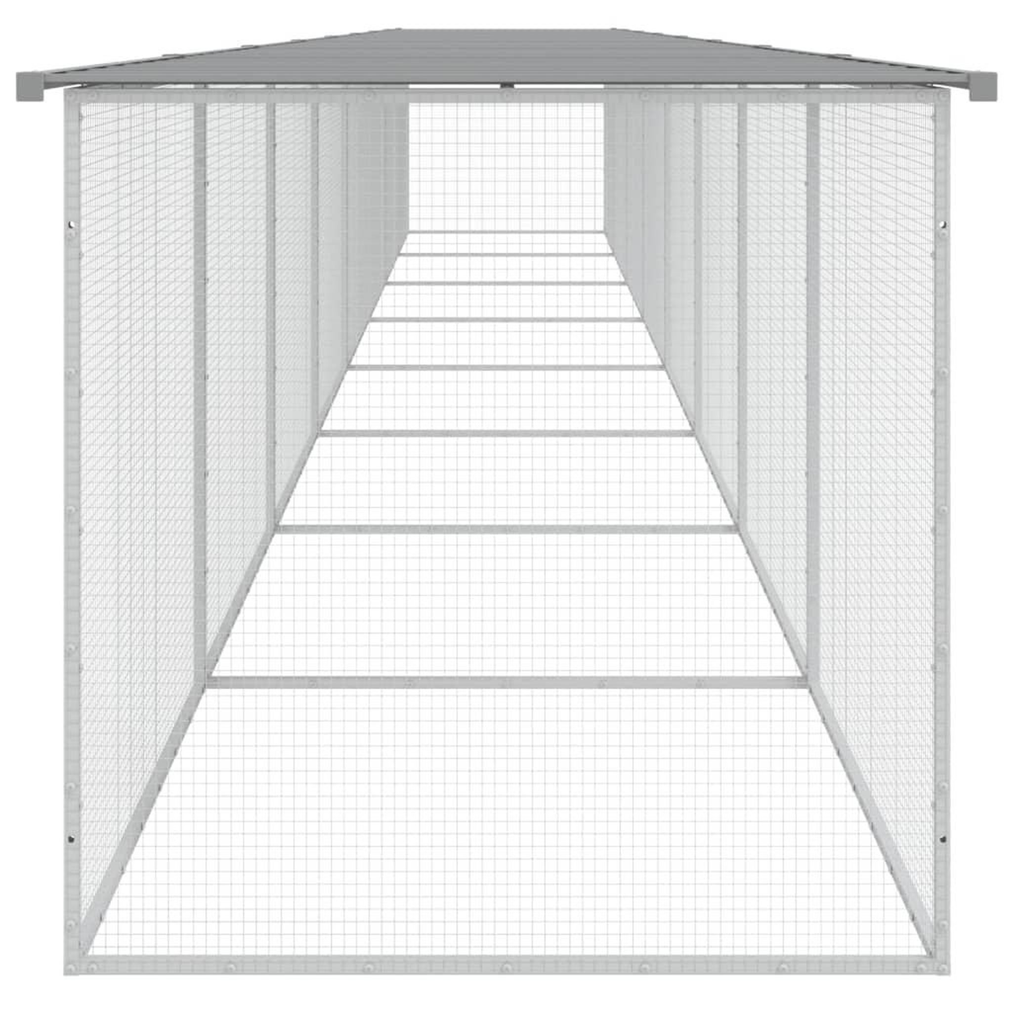 Voir la diapositive 4 : VIDAXL Poulailler avec toit gris clair 803x98x90 cm acier galvanise