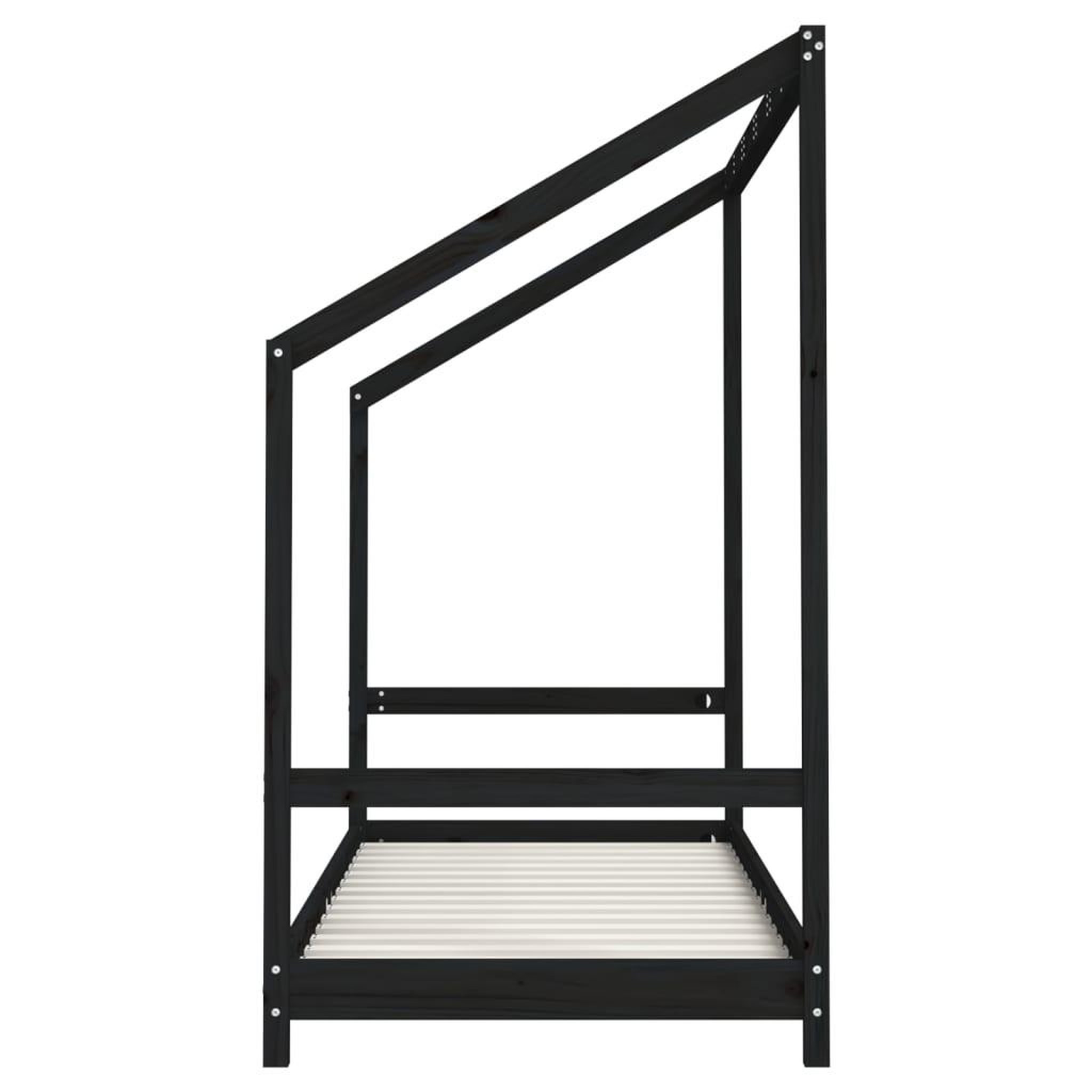 Voir la diapositive 5 : VIDAXL Cadre de lit pour enfants noir 80x200 cm bois de pin massif
