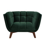 Rendez vous déco Fauteuil en velours vert foncé-Mona