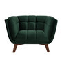 Voir la diapositive 1 : Rendez vous déco Fauteuil en velours vert foncé-Mona