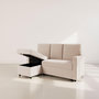 Voir la diapositive 4 : BEST MOBILIER Meiya - canapé d'angle réversible 4 places convertible avec coffre en velours côtelé