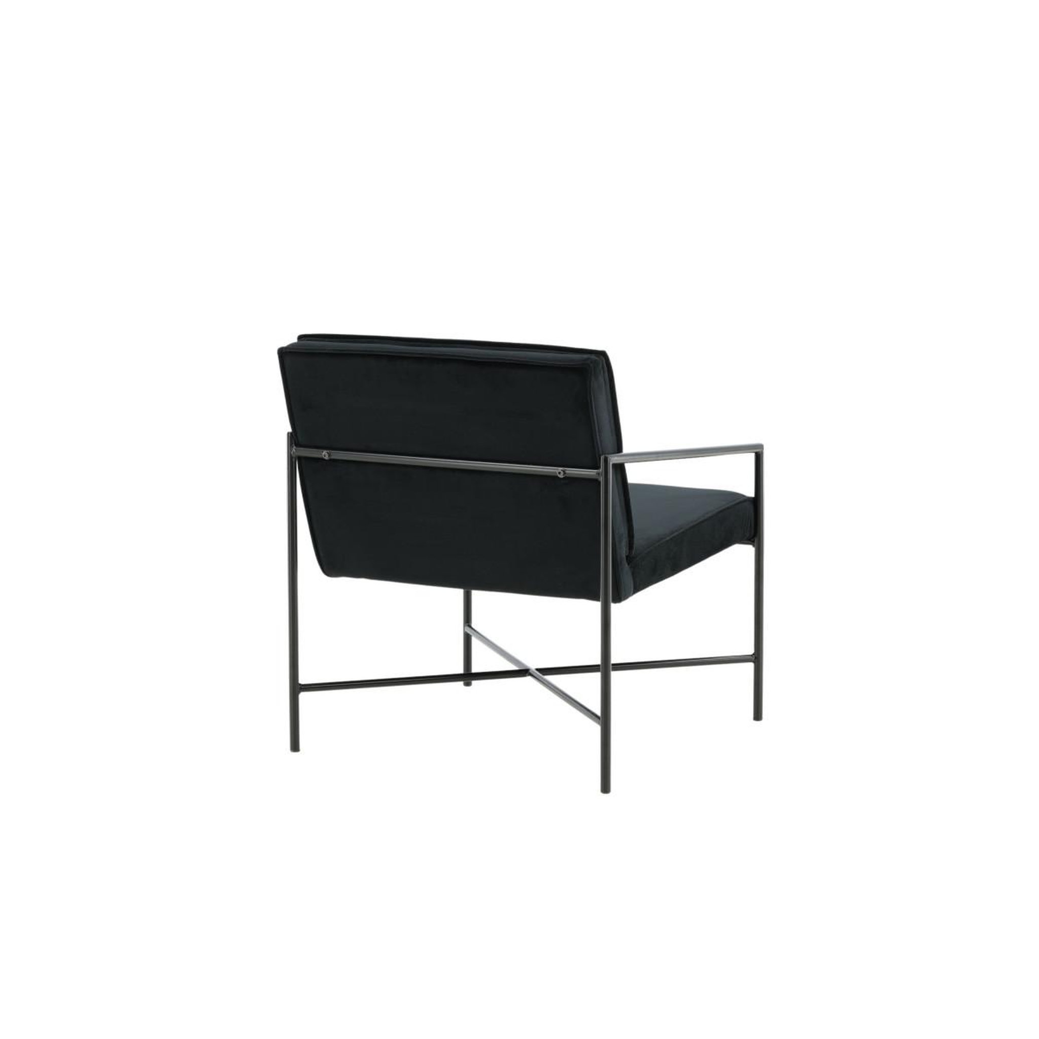 Voir la diapositive 6 : Paris Prix Fauteuil Design Velours  Rakel  78cm Noir