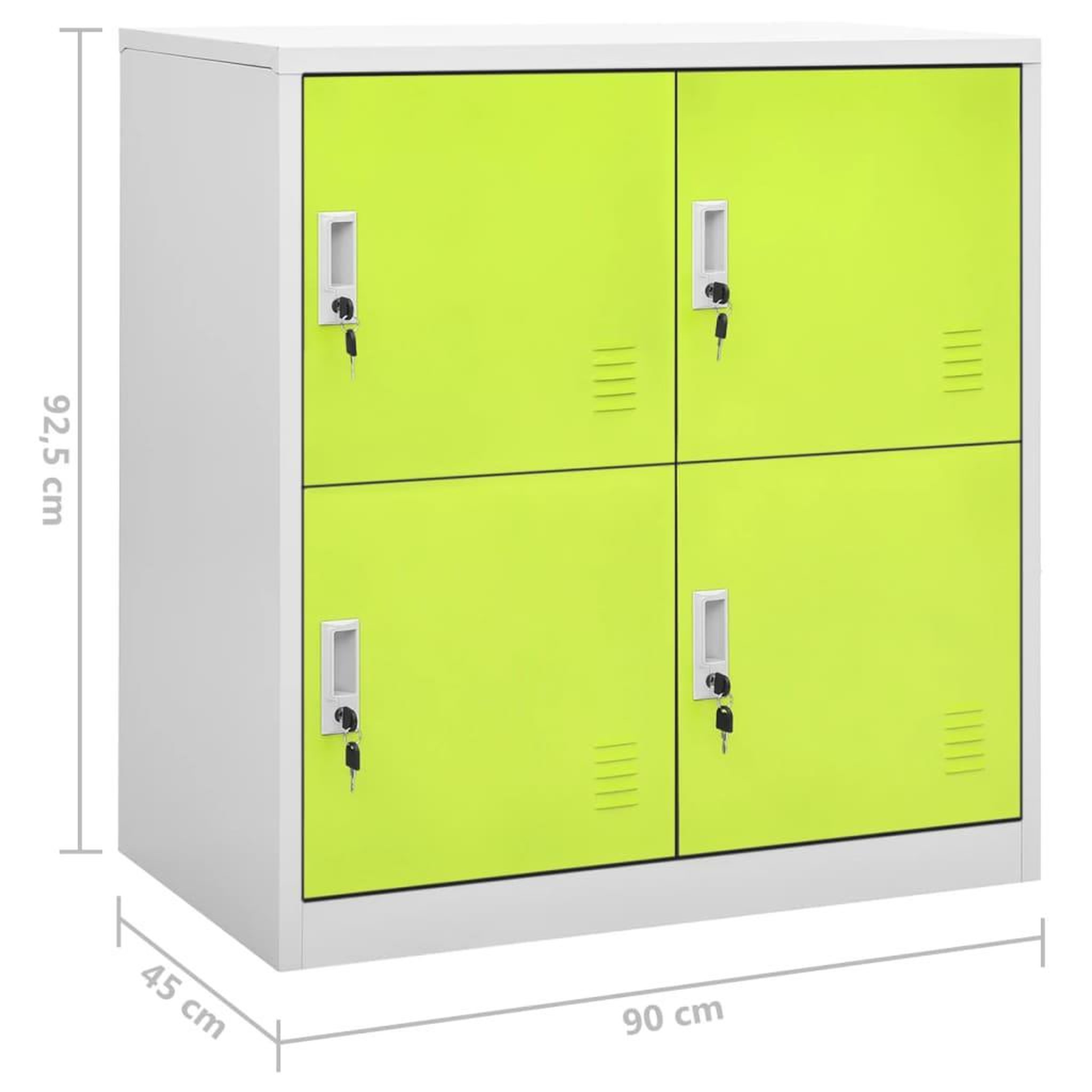 Voir la diapositive 6 : VIDAXL Armoires a casiers 5 pcs Gris clair et vert 90x45x92,5 cm Acier
