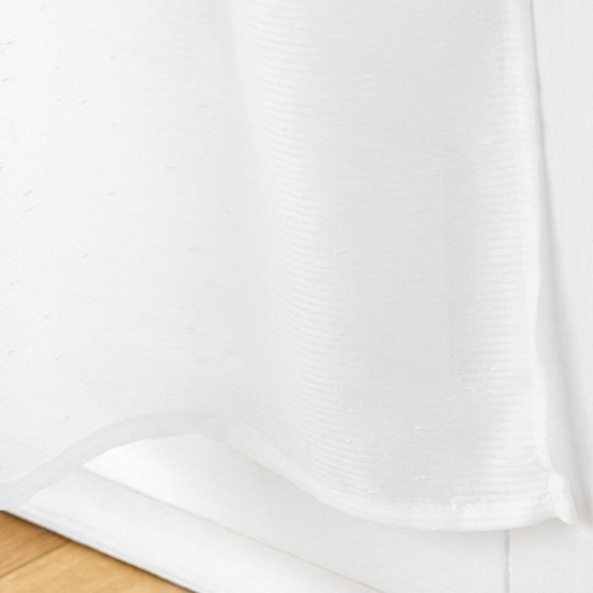 Paris Prix Paire de Voilages Passe-Tringle  Dandy  70x200cm Blanc