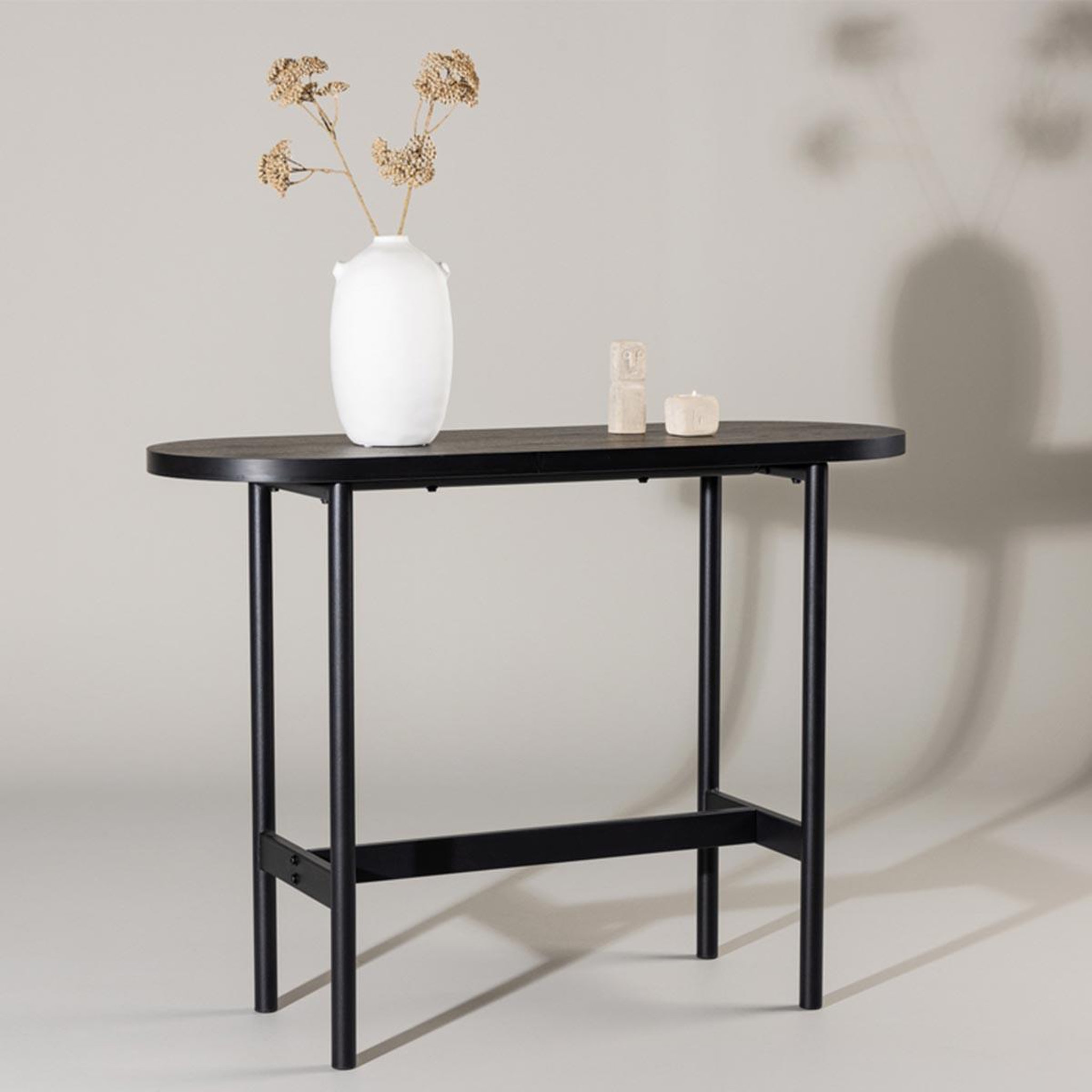 Voir la diapositive 5 : Paris Prix Console ovale design  star  110cm noir