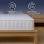 Voir la diapositive 6 : THE WHITE STONE Matelas 80x190 en Mémoire de Forme | Hauteur 20 cm | Orthopédique & Ignifuge | Revêtement Anallergique et Antibactérien | Fabriqué en Italie