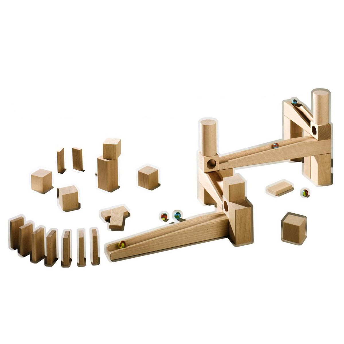 Haba Toboggan à billes pour débutant : C'est bien parti !