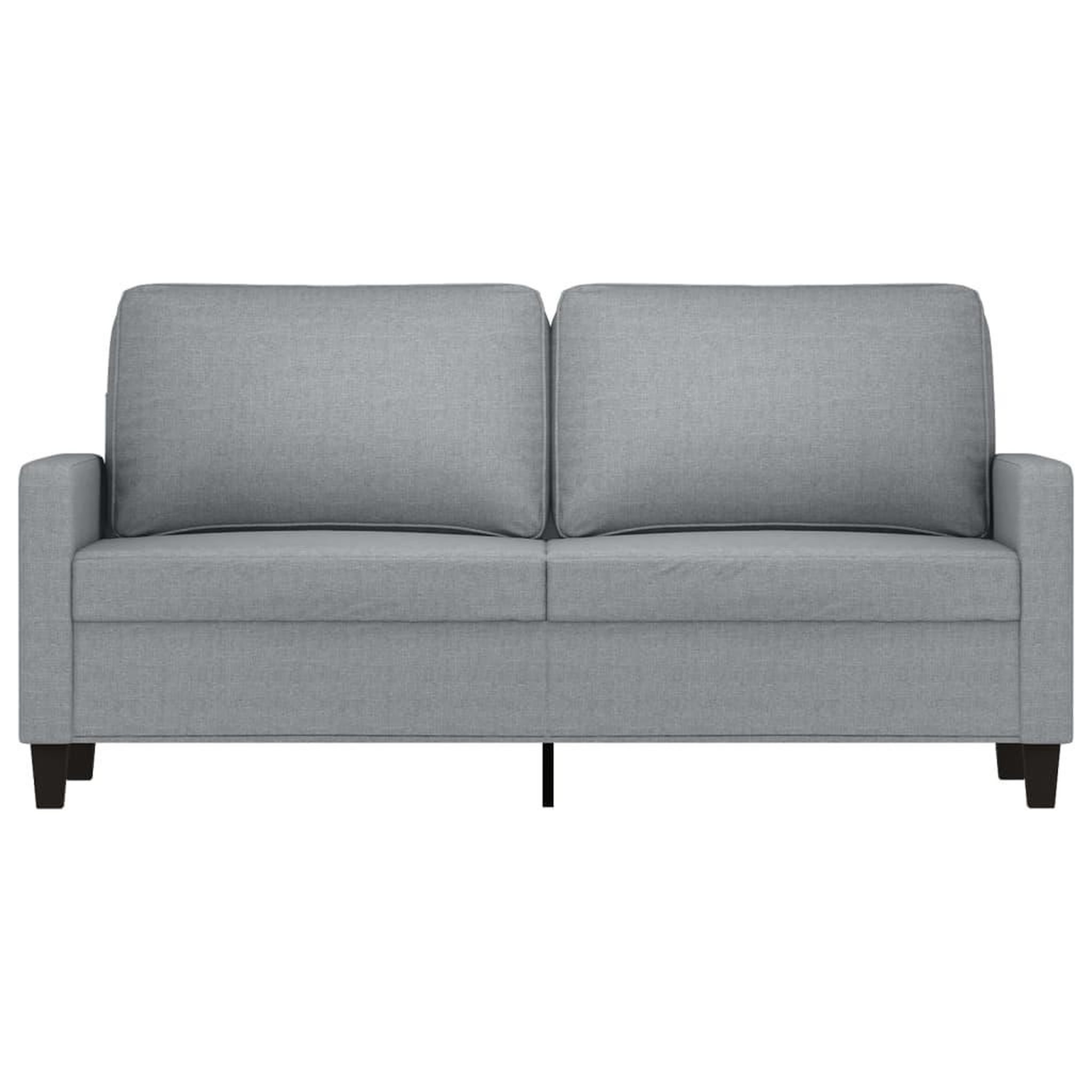 Voir la diapositive 3 : VIDAXL Canape a 2 places Gris clair 140 cm Tissu