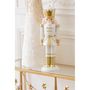 Voir la diapositive 2 : Paris Prix Statuette Déco  Casse-Noisette  28cm Blanc & Or