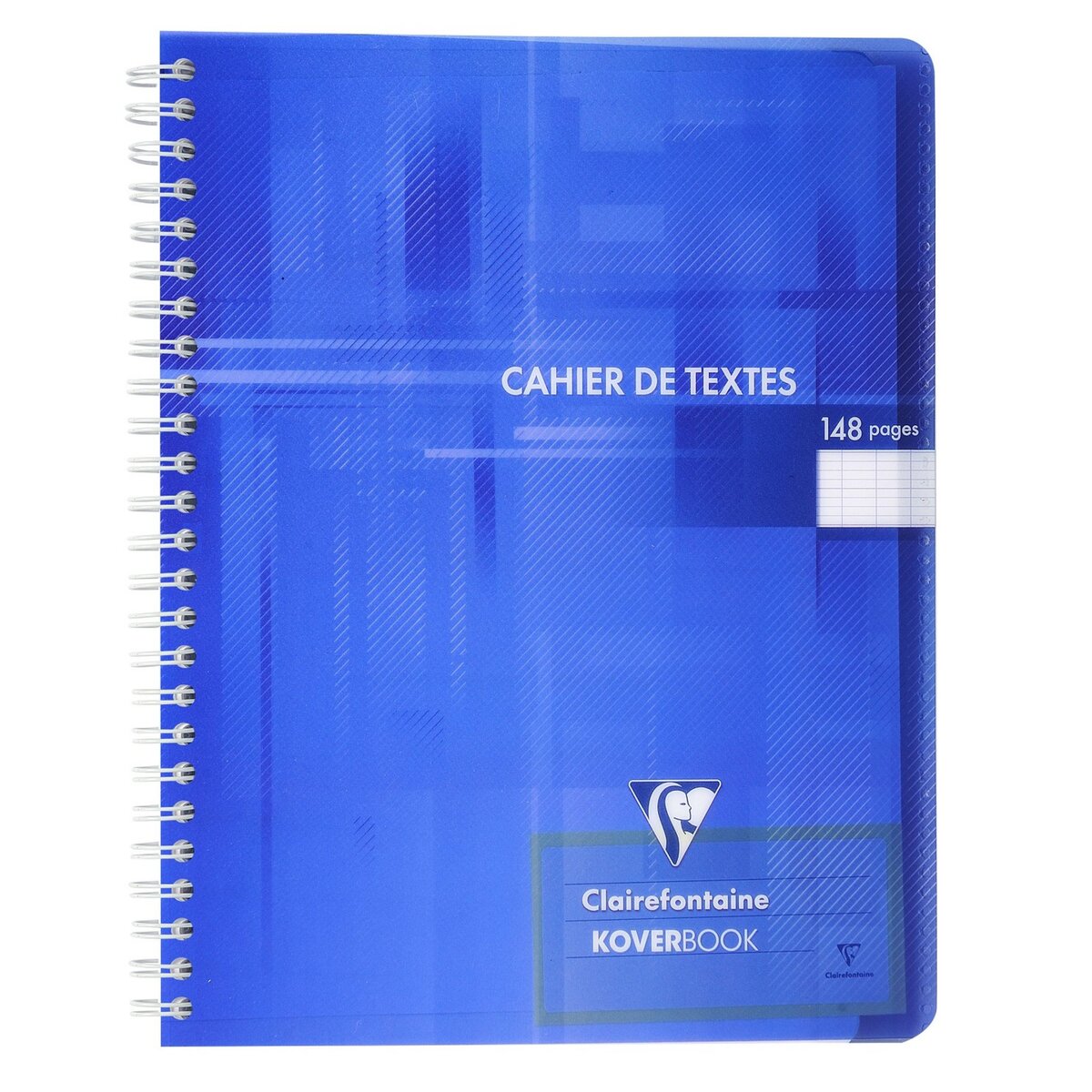 CLAIREFONTAINE Cahier de texte à spirale Koverbook 17x22cm bleu foncé