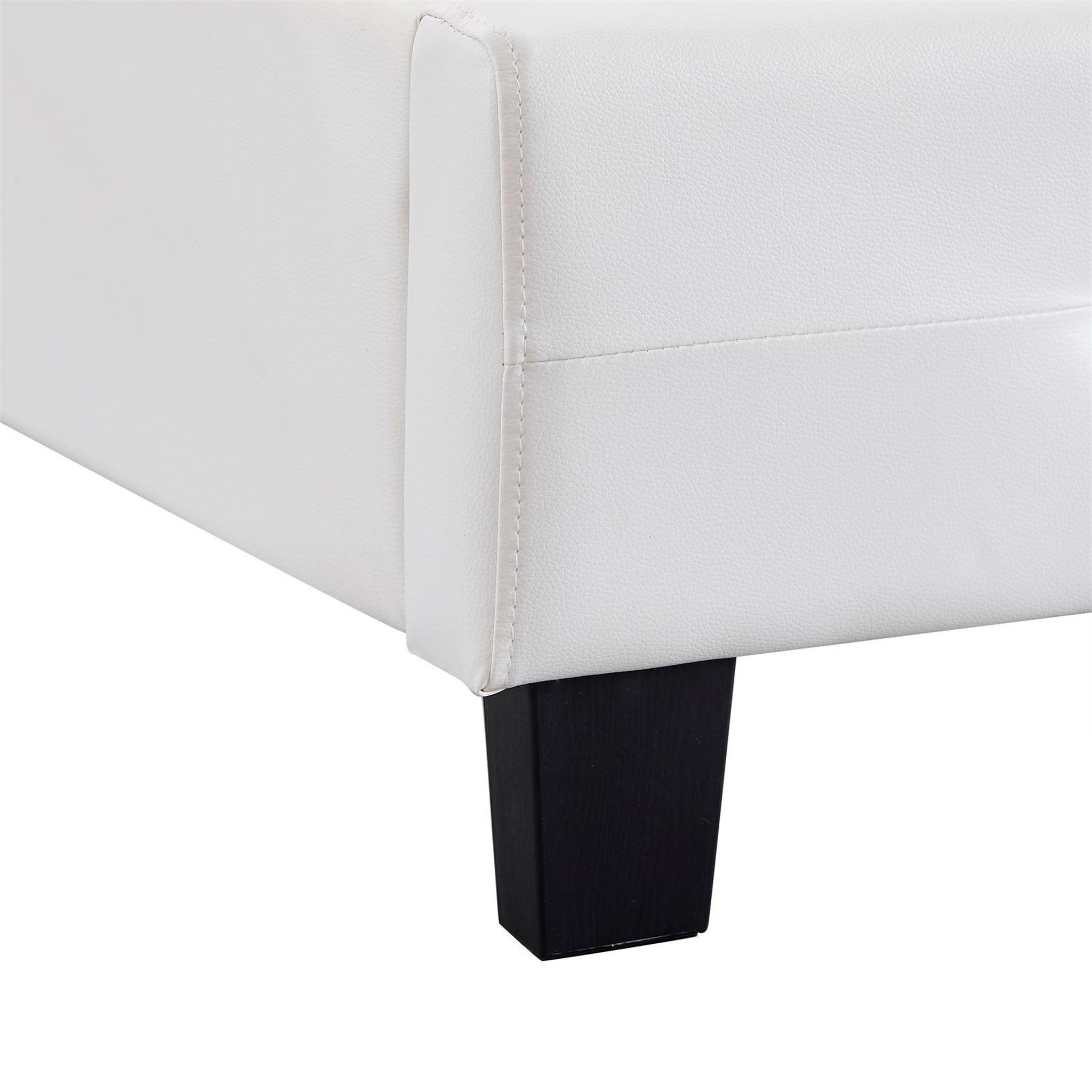 Voir la diapositive 5 : IDIMEX Lit simple TICO, 90 x 190 cm, capitonné avec sommier, revêtement synthétique