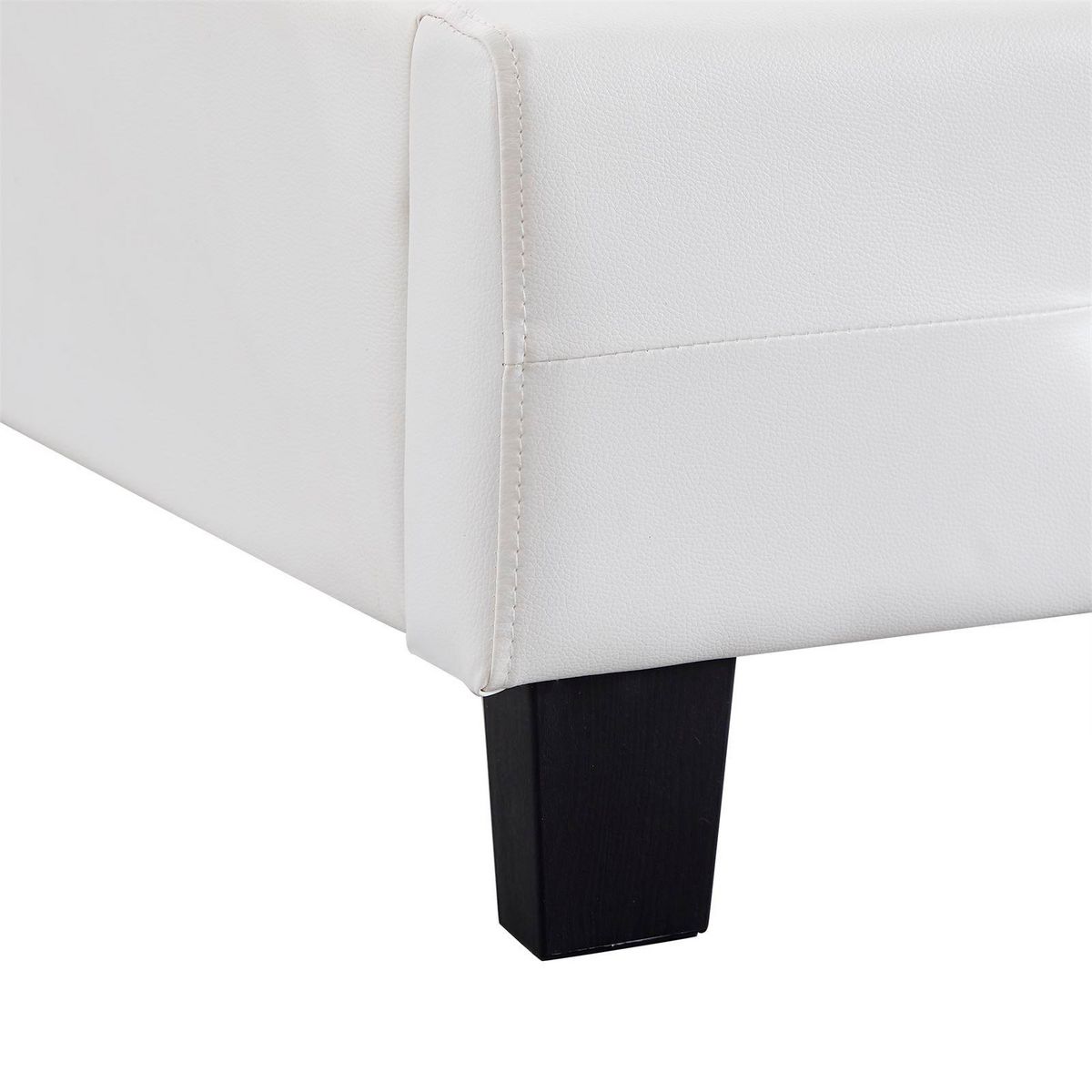 IDIMEX Lit simple TICO, 90 x 190 cm, capitonné avec sommier, revêtement synthétique